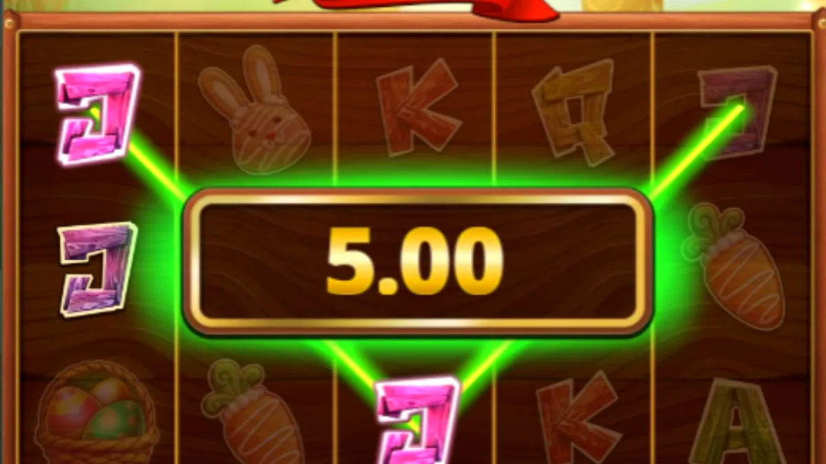 Tampilan visual slot Golden Egg Hunt dengan tema musim semi dan telur emas.